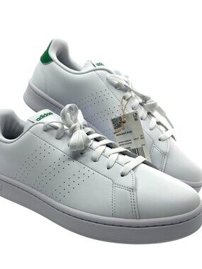 adidas Advantage Men’s 10 White Green Sneakers